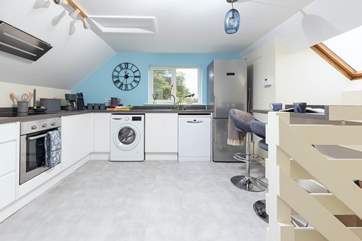 A spacious well-equipped kitchen, perfect for cooking up a holiday treat.