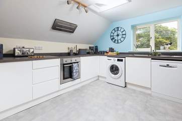 Making the most of the views, the kitchen and living area are on the first floor. Please mind the sloping ceiling on the first floor.