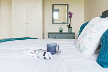 Bedroom one has plenty of storage for your holiday belongings.