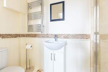 The en suite shower-room for bedroom two.