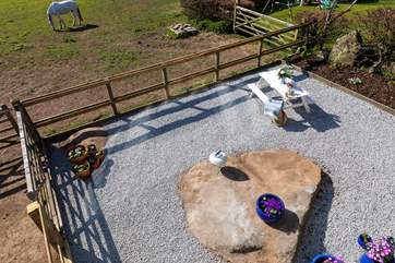 Your private garden space, sit back and enjoy the views.