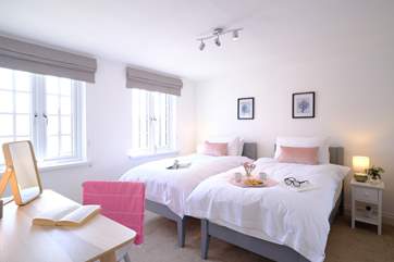 This is a delightful sunny room and can be made as a twin or double to suit.