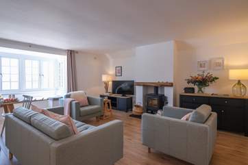 The open plan living/dining-room.