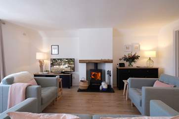 The wood-burning stove will keep you toasty in winter (available from October to March).