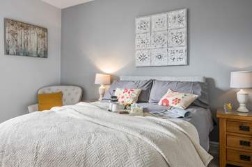Gorgeous bedroom two has a double bed.