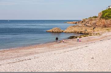 The beach at Brixham is a lovely place to spend time.