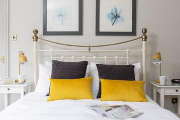 The bedroom is delightful.