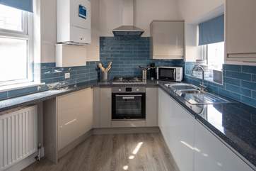 The fully equipped kitchen.