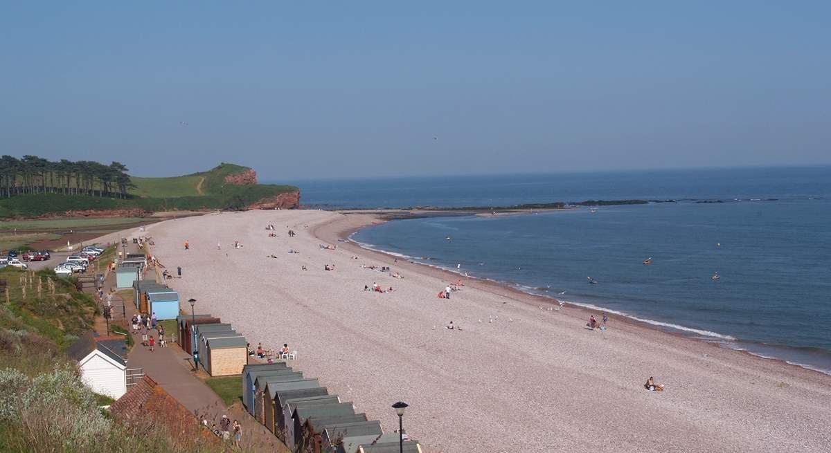 The super-popular beach at Budleigh Salterton is only a short car journey away.