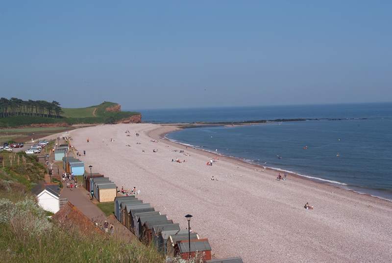 The super-popular beach at Budleigh Salterton is only a short car journey away.