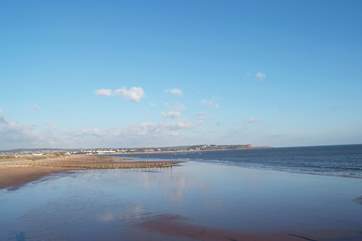 The picture-perfect beach at Dawlish.
