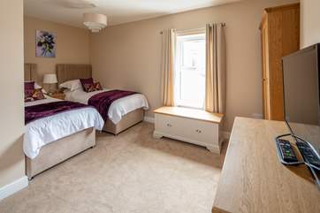 Bedroom 2 is home to these 'zip and link' beds, which can be linked together to form a super-king size double.