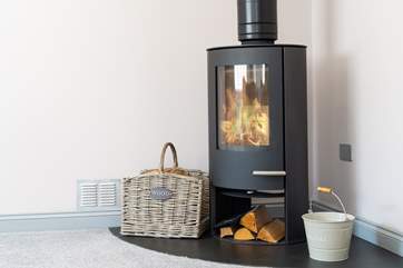The cosy wood-burner.