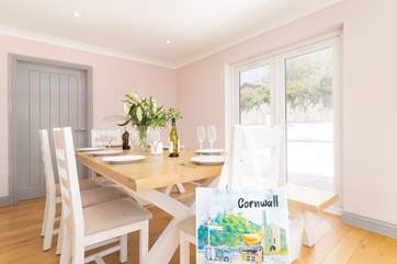 Welcome to Cornwall! The patio doors open onto the patio.