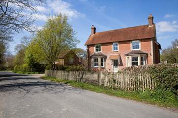 The house is situated on a quiet country lane.