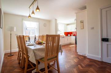 Plenty of room around the dining-table to enjoy holiday meals together.