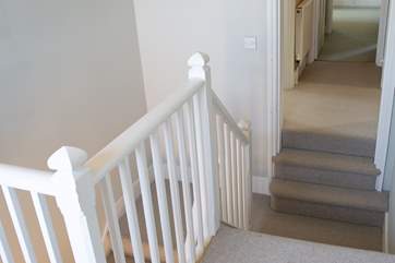 The split level staircase.