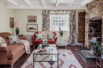 The gorgeous sitting-room with lovely homely touches.