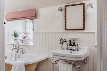 The lovely deep bath is perfect for soaking in and daydreaming after a long day exploring Cornwall.