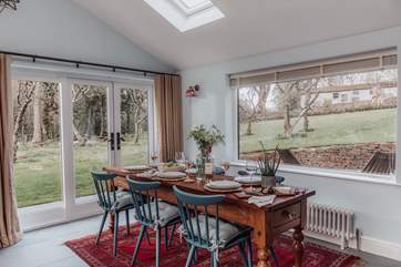 Get all the family together around this large dining-table.