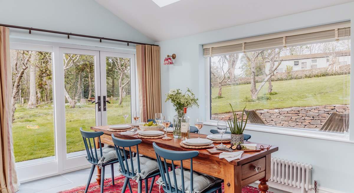 Get all the family together around this large dining-table.