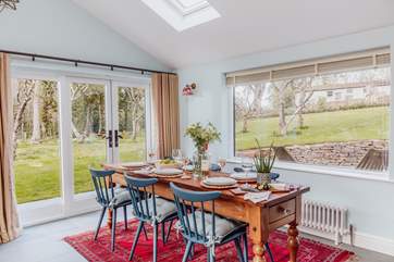 Get all the family together around this large dining-table.
