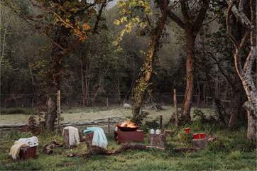 The wonderful fire-pit - an ideal spot to wrap up with blankets, sip hot chocolate and toast a marshmallow or two.