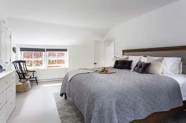 The main bedroom with a super-king sized bed and en suite bathroom.