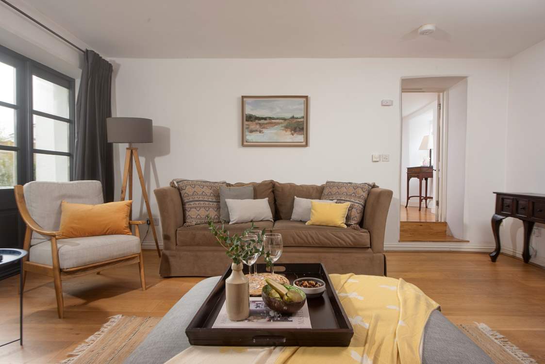 Snuggle up on the sofa and enjoy holiday time together.