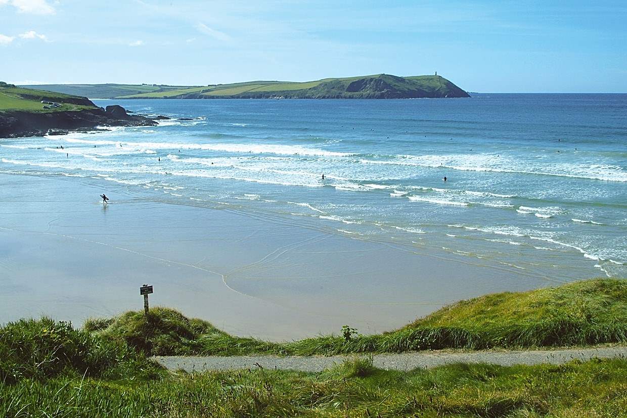 The north Cornish coastline is littered with great beaches, Polzeath is a favourite with families and surfers alike.