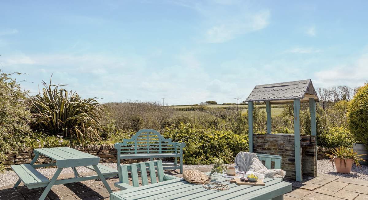 Polmark Beach Cottage guests can also enjoy the barbecue area, which is shared with other guests. 