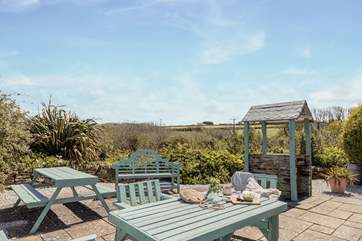 Polmark Beach Cottage guests can also enjoy the barbecue area, which is shared with other guests.