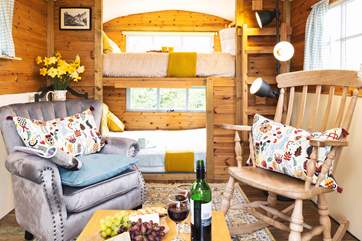 Cosy little snug and a double bed and chill out area below.