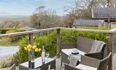 The decking area enjoys spectacular views of Dartmoor. - Thumbnail Image