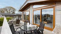 With two seating areas there is a place for everyone to enjoy the decking and of course the view. There are lodges either side of Sonoma that also enjoy the view.
