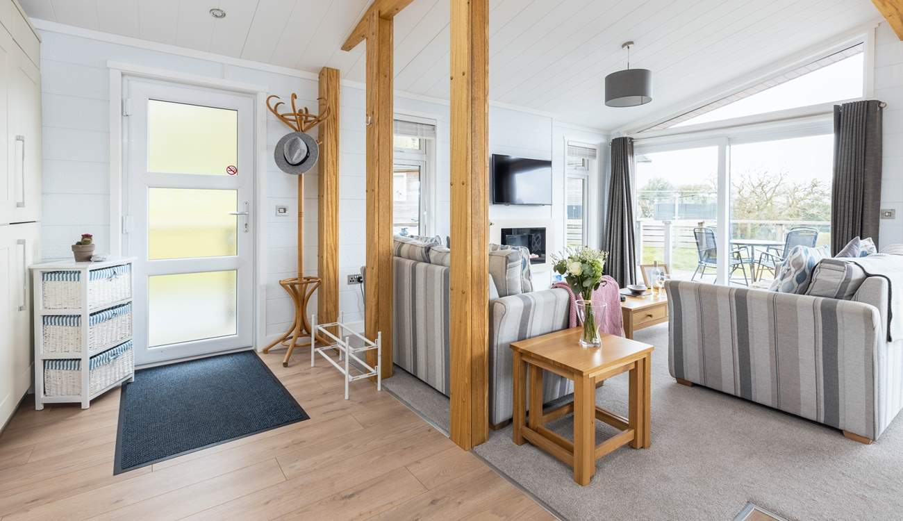 The main living area floods with light.