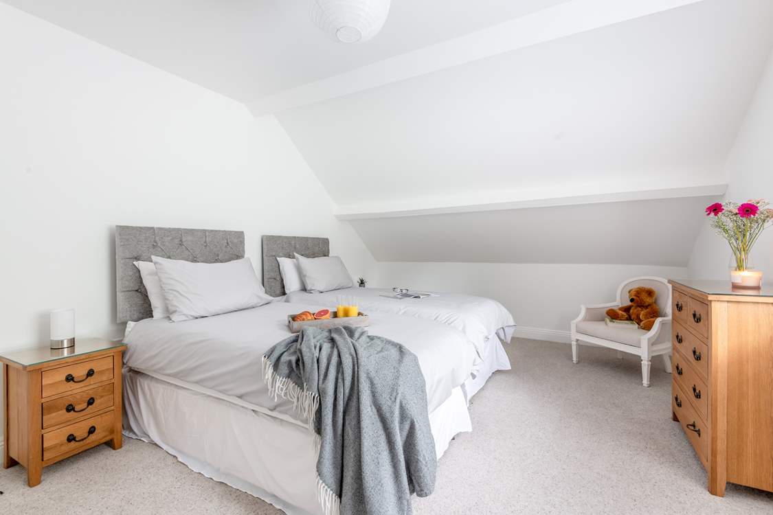 Bedroom 2 has convenient 'zip and link' beds so you can choose to have either a double or twins.