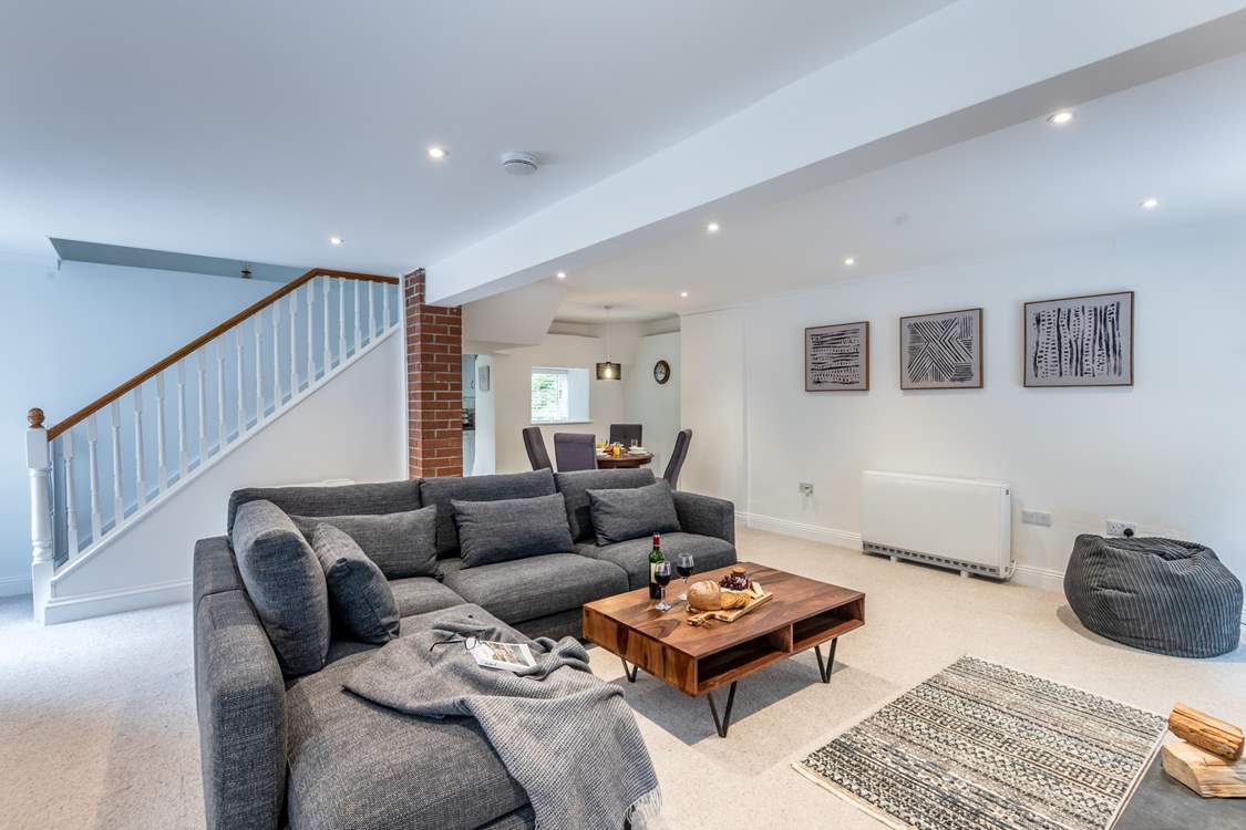 Sink into the super comfy corner sofa and relax.