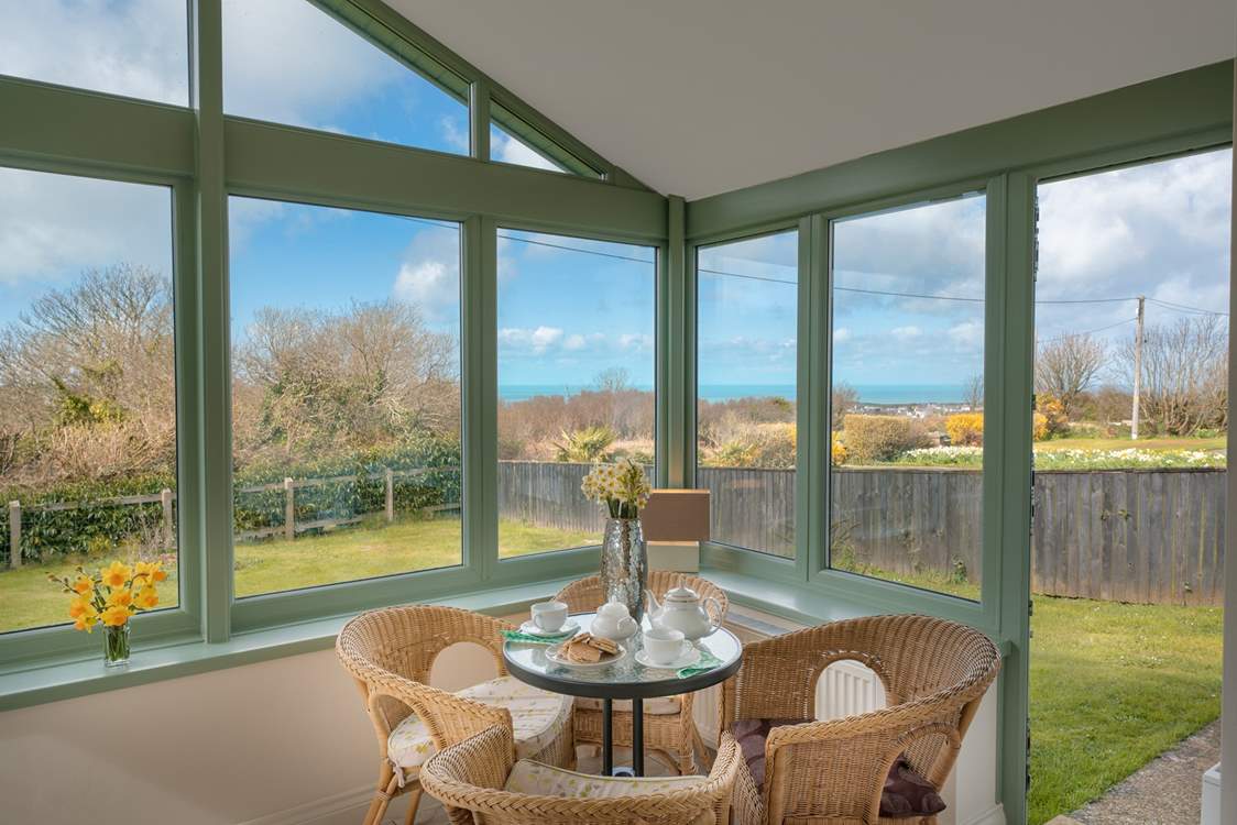 Enjoy the luxury of leisurely time soaking up the sea views with afternoon tea.