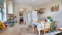 You'll find everything you need in this sunny kitchen for some tasty holiday cooking.