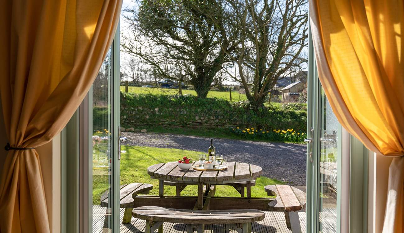 Idyllic spot for a glass or two, in the sunshine or under the stars.