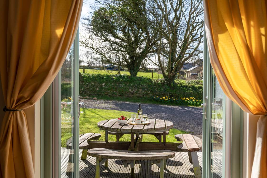 Idyllic spot for a glass or two, in the sunshine or under the stars.