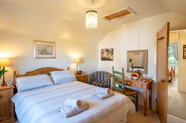 The first floor double bedroom is next to the twin room.