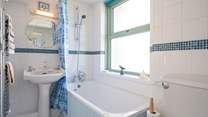 Heavenly bath after a beach day. 
(Located on the ground floor)
