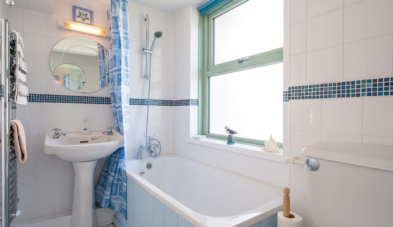 Heavenly bath after a beach day. 
(Located on the ground floor)