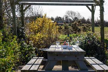 Listen to the sweet melody of birdsong from under the pergola, marvelling at the spellbinding sea views.
