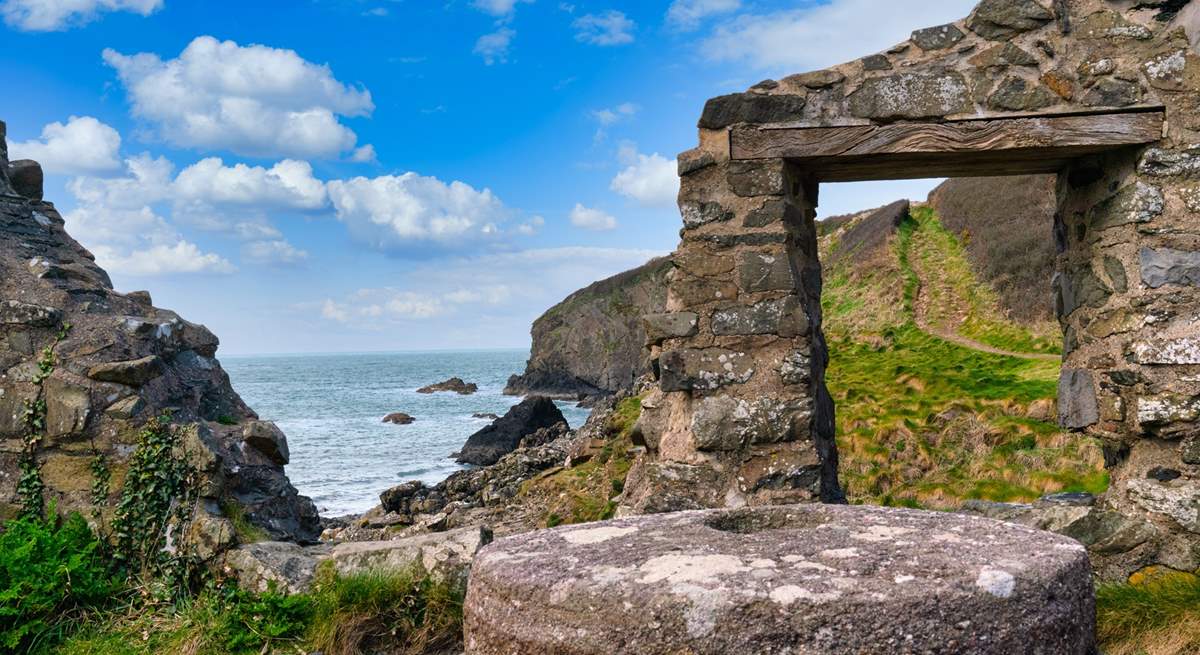 Just a stone's throw away is the enchanting cove of Aber Draw.