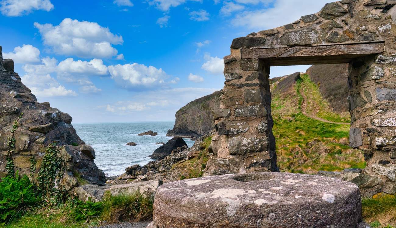 Just a stone's throw away is the enchanting cove of Aber Draw.