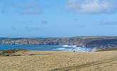 Glorious Newgale Beach, with almost 2 miles of never-ending golden sands, high pebble bank and most days, exhilarating waves. Ideal for kite surfers and surfers, whilst children love the sandy beach. - Thumbnail Image