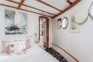 Bedroom 2. Lots of natural light from the port windows. So much character onboard this ship!